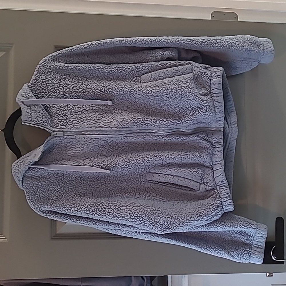 Aeropostale Light Blue Textured Fleece Hoodie